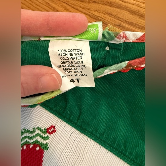 Little Threads Smocked Christmas Stockings Dress - Size 4T - Picture 4 of 7